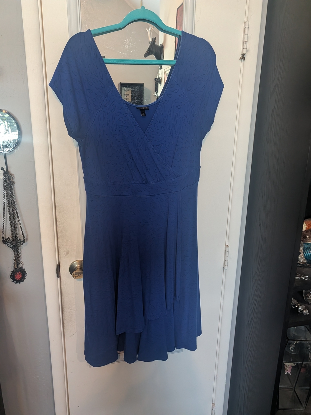 torrid Faux-Wrap Blue Bird Print Dress